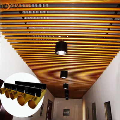 건축 알루미늄 둥근 관에 있는 장식적인 중단 선형 금속 천장