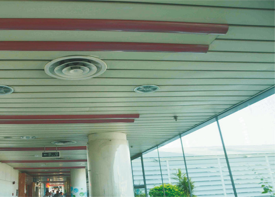 똑바로/가장자리 공항을 위한 S자형 알루미늄 지구 천장 RAL 색깔을 경사졌습니다