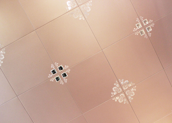 300mm x 300mm 꾸미는 예술적인 천장, 목욕탕을 위한 상업적인 금속 천장 도와