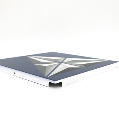 300mm*300mm 삼각형 예술적인 천장 도와, 홀을 위한 인쇄된 알루미늄 열린 구조 틀린 천장