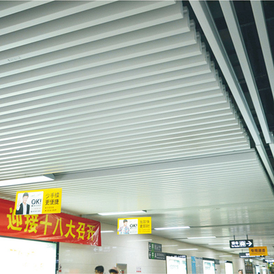 장식적 상업적 금속 스트립 알루미늄 / 알루미늄 방해 천장 패널 35 밀리미터 폭 150 밀리미터 높이
